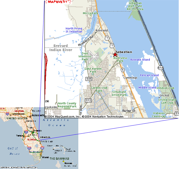 location map of the St. Sebastian River
